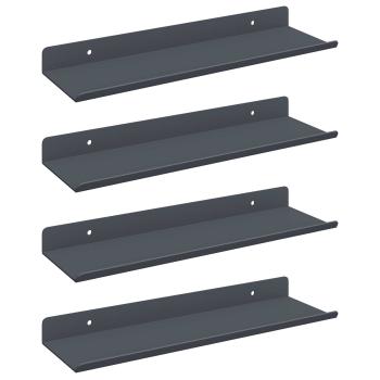 ARDEBO.de - Wandregal mit Regal 4 pcs Anthrazit 30 x 9 x 2,5 cm