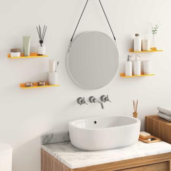 Wandregal mit Regal Wandmontiert 4 pcs Senfgelb 30 x 9 x 2,5 cm