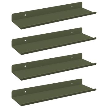 ARDEBO.de - Wandregal mit Regal 4 pcs Olive Grün 30 x 9 x 2,5 cm