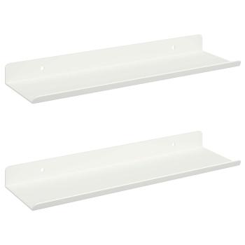 Wandregal mit Regal Wandmontiert 2 pcs Weiß 30 x 9 x 2,5 cm