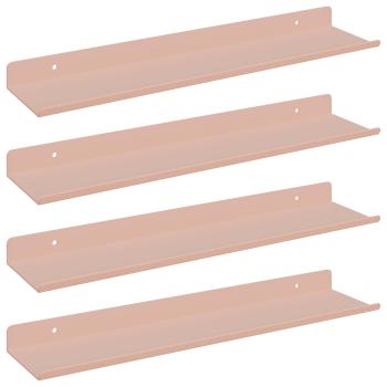 Wandregal mit Regal Wandmontiert 4 pcs Rosa 40 x 9 x 2,5 cm
