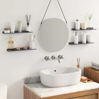 Wandregal mit Regal 4 pcs Anthrazit 40 x 9 x 2,5 cm