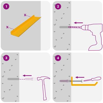 Wandregal mit Regal Wandmontiert 4 pcs Senfgelb 40 x 9 x 2,5 cm