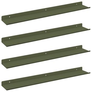 Wandregal mit Regal 4 pcs Olive Grün 60 x 9 x 2,5 cm