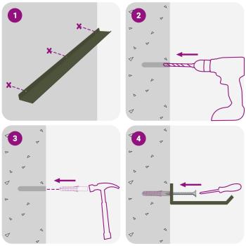 Wandregal mit Regal 2 pcs Olive Grün 80 x 9 x 2,5 cm