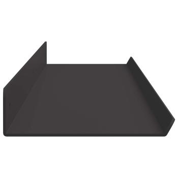 Wandregal mit Regal Wandmontiert 2 pcs Schwarz 100 x 9 x 2,5 cm