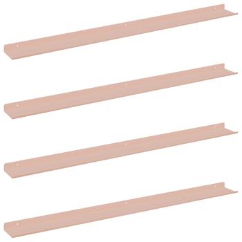 Wandregal mit Regal Wandmontiert 4 pcs Rosa 100 x 9 x 2,5 cm