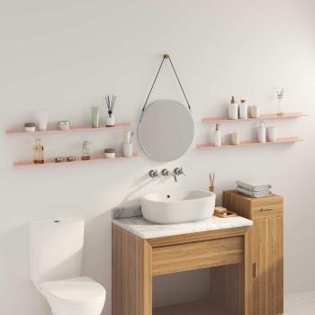 Wandregal mit Regal Wandmontiert 4 pcs Rosa 100 x 9 x 2,5 cm