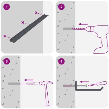 Wandregal mit Regal 2 pcs Anthrazit 100 x 9 x 2,5 cm