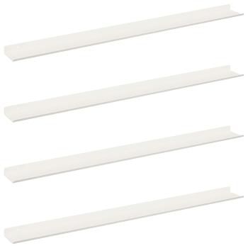 Wandregal mit Regal Wandmontiert 4 pcs Weiß 100 x 9 x 2,5 cm
