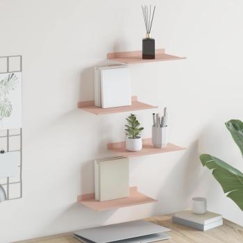 ARDEBO.de - Wandregal mit Regal Wandmontiert 4 pcs Rosa 30 x 18 x 2,5 cm