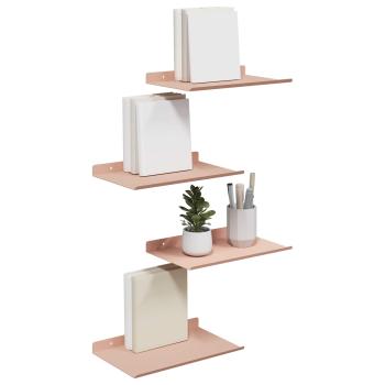 Wandregal mit Regal Wandmontiert 4 pcs Rosa 30 x 18 x 2,5 cm