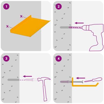 Wandregal mit Regal 2 pcs Senfgelb 30 x 18 x 2,5 cm
