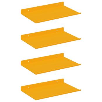 Wandregal mit Regal 4 pcs Senfgelb 30 x 18 x 2,5 cm
