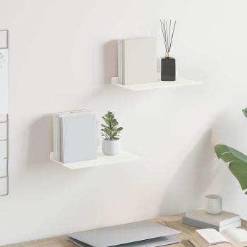 ARDEBO.de - Wandregal mit Regal Wandmontiert 2 pcs Weiß 30 x 18 x 2,5 cm