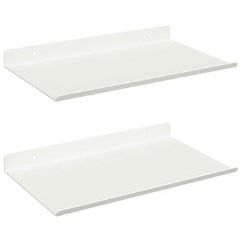 Wandregal mit Regal Wandmontiert 2 pcs Weiß 30 x 18 x 2,5 cm