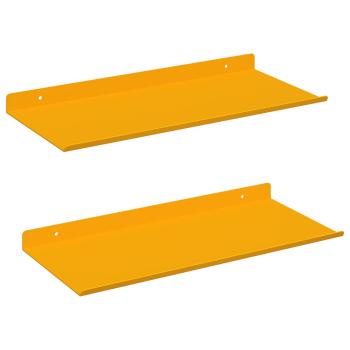 ARDEBO.de - Wandregal mit Regal 2 pcs Senfgelb 40 x 18 x 2,5 cm