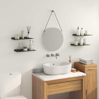 Wandregal mit Regal 4 pcs Olive Grün 40 x 18 x 2,5 cm