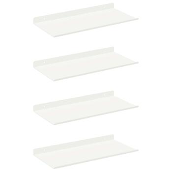 ARDEBO.de - Wandregal mit Regal Wandmontiert 4 pcs Weiß 40 x 18 x 2,5 cm