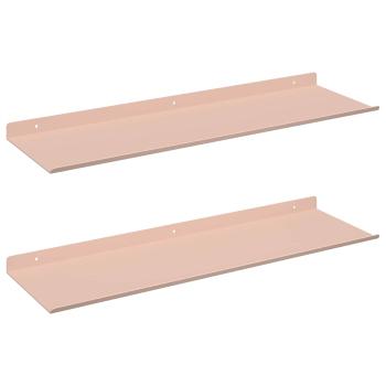 Wandregal mit Regal Wandmontiert 2 pcs Rosa 60 x 18 x 2,5 cm