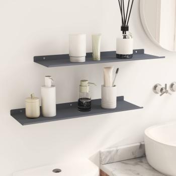 Wandregal mit Regal 2 pcs Anthrazit 60 x 18 x 2,5 cm