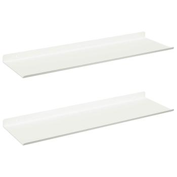 Wandregal mit Regal Wandmontiert 2 pcs Weiß 60 x 18 x 2,5 cm