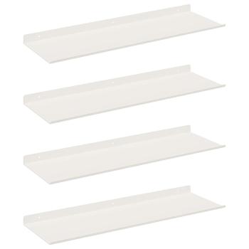 Wandregal mit Regal Wandmontiert 4 pcs Weiß 60 x 18 x 2,5 cm