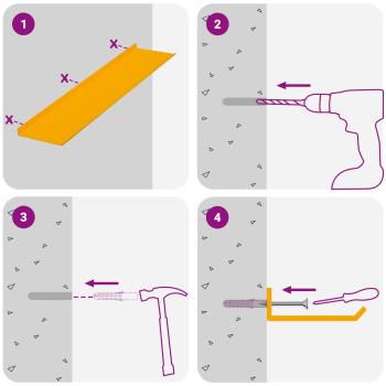 Wandregal mit Regal 2 pcs Senfgelb 80 x 18 x 2,5 cm