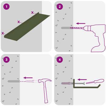 Wandregal mit Regal 4 pcs Olive Grün 80 x 18 x 2,5 cm
