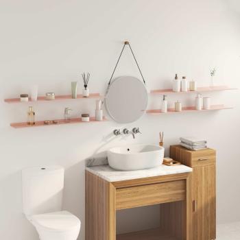 Wandregal mit Regal Wandmontiert 4 pcs Rosa 100 x 18 x 2,5 cm