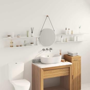 Wandregal mit Regal Wandmontiert 4 pcs Weiß 100 x 18 x 2,5 cm