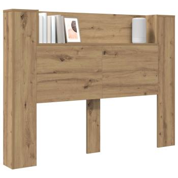 Kopfteil-Schrank mit LED Artisan-Eiche Holzwerkstoff