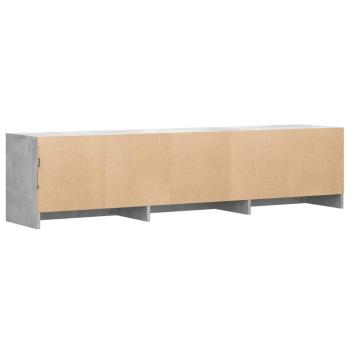 TV-Schränk mit LED Beton 165 x 34 x 40 cm Holzwerkstoff