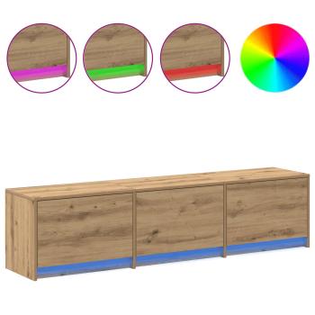 TV-Schränk mit LED Artisan-Eiche 165 x 34 x 40 cm Holzwerkstoff
