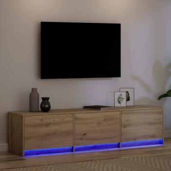TV-Schränk mit LED Artisan-Eiche 165 x 34 x 40 cm Holzwerkstoff