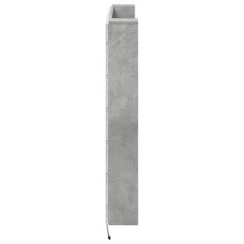 Kopfteil-Schrank mit LED Beton Holzwerkstoff