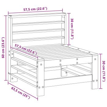 Sectional Sofa Einheiten Massivholz Kiefer Wachsbraun
