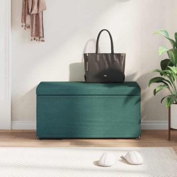 Hocker Dunkelgrün 81 x 41 x 40 cm Stoff und Pressholz