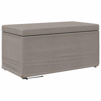 Hocker Taupe 81 x 41 x 40 cm Stoff und Pressholz