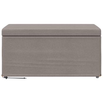 Hocker Taupe 81 x 41 x 40 cm Stoff und Pressholz