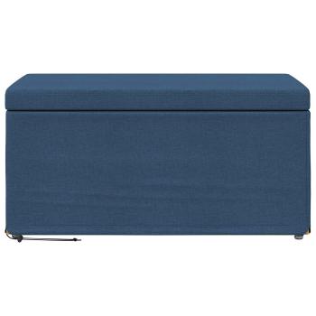 Hocker Blau 81 x 41 x 40 cm Stoff und Pressholz