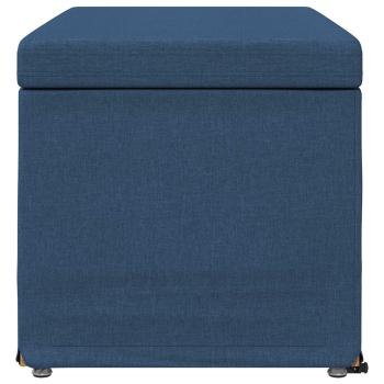 Hocker Blau 81 x 41 x 40 cm Stoff und Pressholz