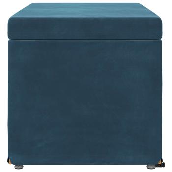 Hocker Blau 81 x 41 x 40 cm Samt und Engineering Holz