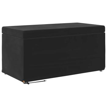 Hocker Schwarz 81 x 41 x 40 cm Samt und Engineering Holz