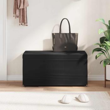 Hocker Schwarz 81 x 41 x 40 cm Samt und Engineering Holz