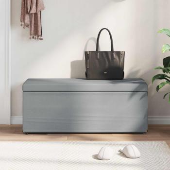 ARDEBO.de - Hocker Hellgrau 101 x 41 x 40 cm Stoff und Pressholz