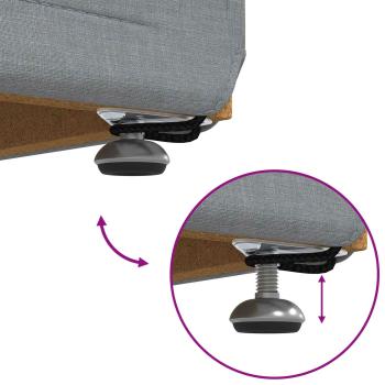 Hocker Hellgrau 101 x 41 x 40 cm Stoff und Pressholz