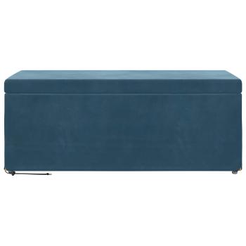 Hocker Blau 101 x 41 x 40 cm Samt und Engineering Holz