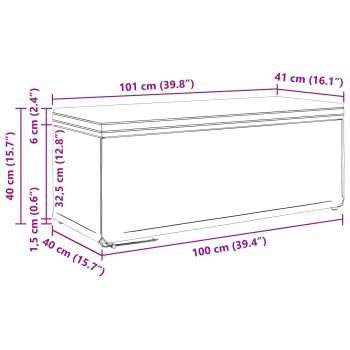 Hocker Blau 101 x 41 x 40 cm Samt und Engineering Holz