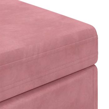 Hocker Rosa 101 x 41 x 40 cm Samt und Engineering Holz